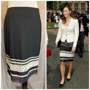 Limited Black w/Lace Skirt size 4 Kate Middleton